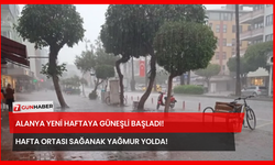 Alanya Yeni Haftaya Güneşli Başladı! Hafta Ortası Sağanak Yağmur Yolda!