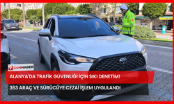 Alanya'da Trafik Güvenliği İçin Sıkı Denetim! 363 Araç Ve Sürücüye Cezai İşlem Uygulandı