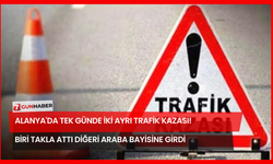 Alanya'da Tek Günde İki Ayrı Trafik Kazası! Biri Takla Attı Diğeri Araba Bayisine Girdi