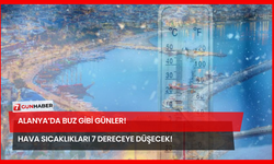 Alanya’da Buz Gibi Günler! Hava Sıcaklıkları 7 Dereceye Düşecek!