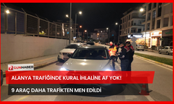 Alanya Trafiğinde Kural İhlaline Af Yok! 9 Araç Daha Trafikten Men Edildi