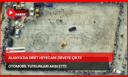 Alanya'da Drift Heyecanı Zirveye Çıktı! Otomobil Tutkunları Akın Etti!