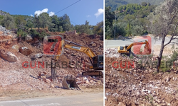 Alanya Mahmutseydi'de Belediye Arazisinden Usulsüz Taş Alındığı İddia Edildi