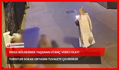 İskele Bölgesinde Yaşanan Utanç Verici Olay! Turistler Sokak Ortasını Tuvalete Çevirdiler
