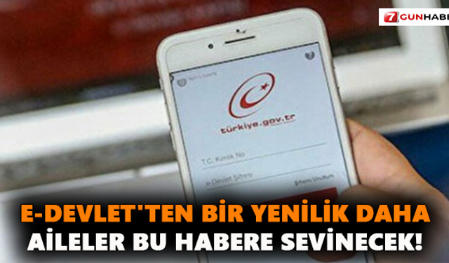 E-Devlet'ten bir yenilik daha