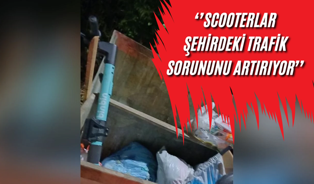 Alanya'da Scooter Skandalı! Düzensiz Parklar Çöp Kutularına Taşındı