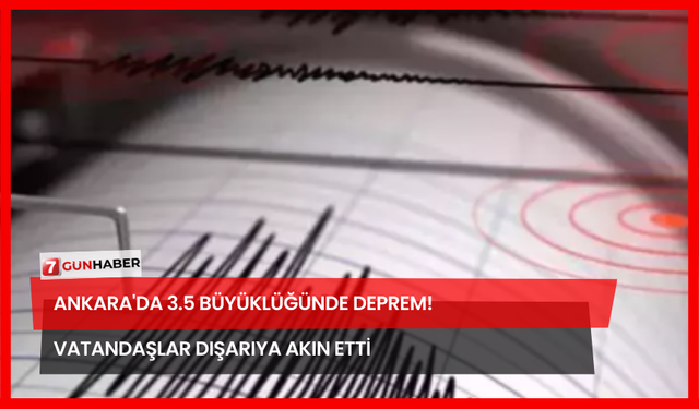 Ankara'da 3.5 Büyüklüğünde Deprem! Vatandaşlar Dışarıya Akın Etti!