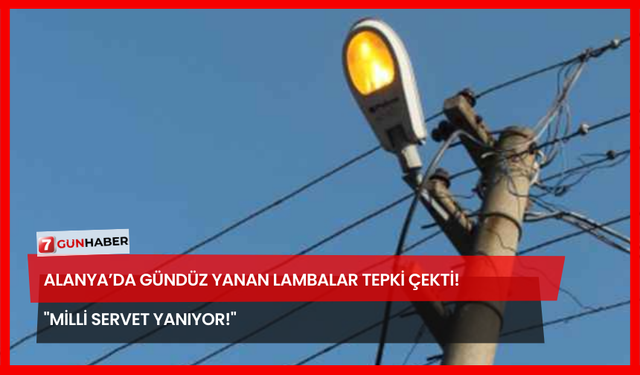 Alanya’da Gündüz Yanan Lambalar Tepki Çekti! "Milli Servet Yanıyor!"