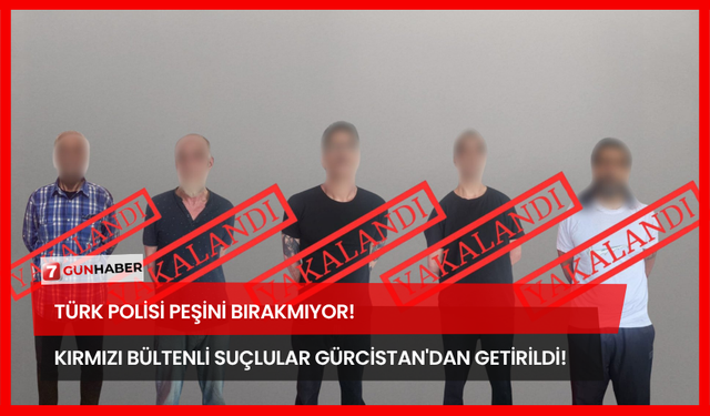 Türk Polisi Peşini Bırakmıyor! Kırmızı Bültenli Suçlular Gürcistan'dan Getirildi!