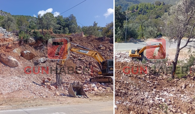 Alanya Mahmutseydi'de Belediye Arazisinden Usulsüz Taş Alındığı İddia Edildi