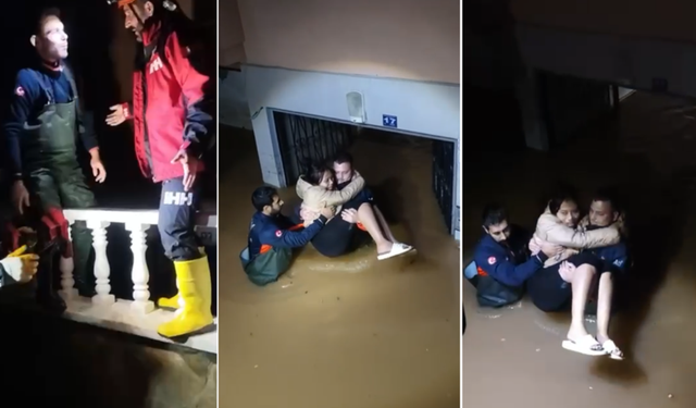 Sel Sularında Mahsur Kaldı: Ekipler Son Anda Yetişti