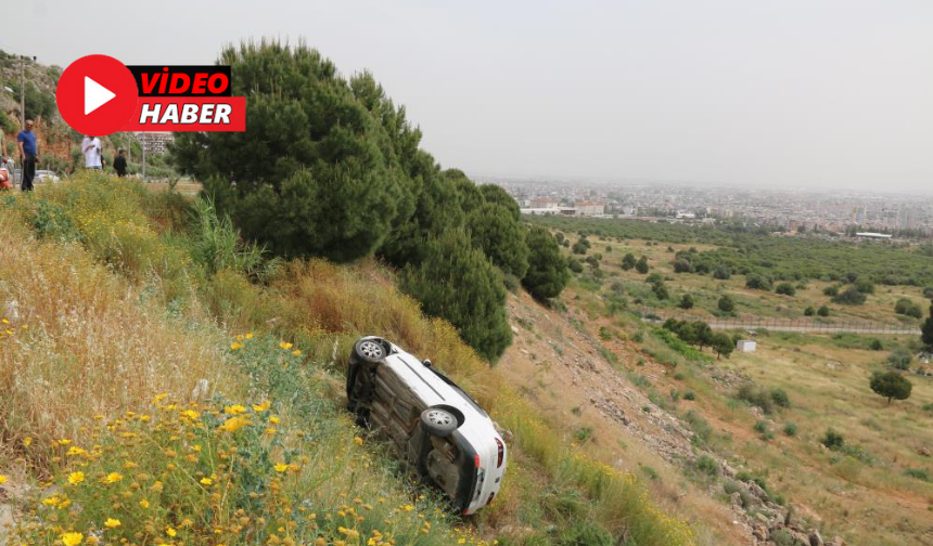 Antalya’da Kontrolden Çıkan Araç Uçuruma Yuvarlandı