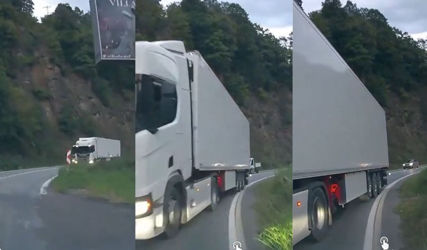 Artvin’de Kıl Payı Kurtuluş: Tırın Hatalı Sollaması Paniğe Sebep Oldu