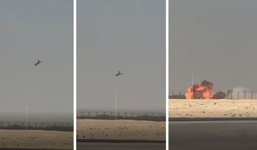 Dubai'de Korku Dolu Anlar Havacılık Fuarı’nda Savaş Uçağı Düştü