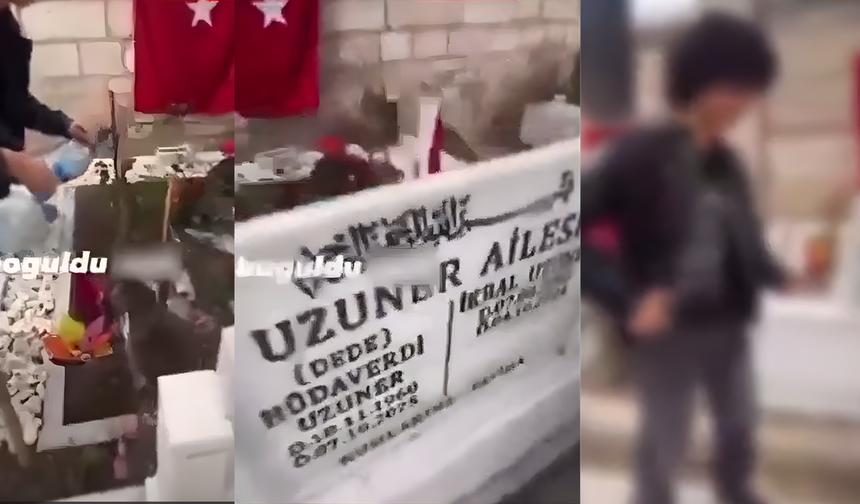 İkbal Uzuner'in Mezarı Başında Skandal Görüntüler: Tepkiler Çığ Gibi Büyüdü