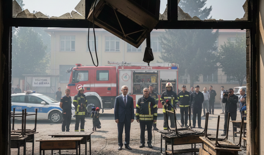 Alanya'da İlkokulda Yangın Paniği: Eğitime Ara Verildi