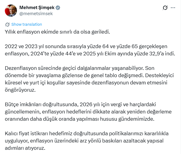Mehmet Şimşek Metiniçi
